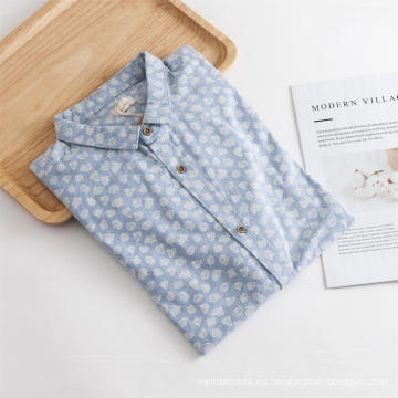 Camisa regular estampada de manga larga para hombre de gran oferta